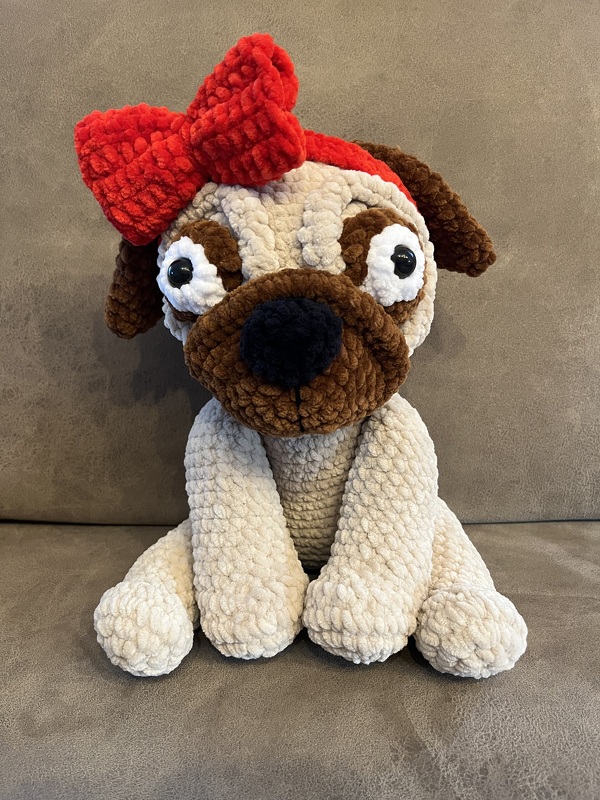 Anabelle the pug Crochet Pattern Amigurumi stuffed toy (French Bulldog)