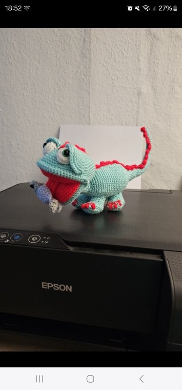 Häkelanleitung Fridolin der grüne Drachengecko