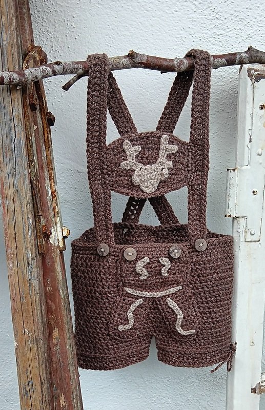 Cute as a button Lederhosn' H&auml;kelanleitung