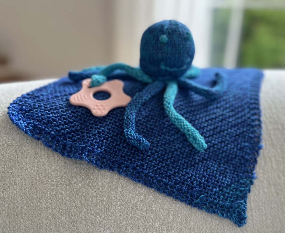 Schnuffeltuch - Kuscheltuch Krake - Strickanleitung