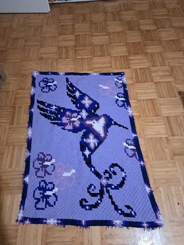 HUMMING BIRD - pattern for c2c crochet blanket
