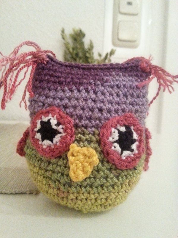 Kostenlose Häkelanleitung für Rassel "Eule"