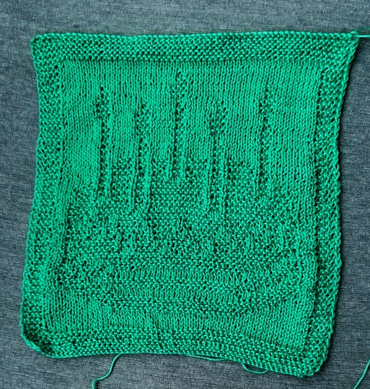 Knitting pattern washcloth / dishcloth "Happy Birthday" - easy
