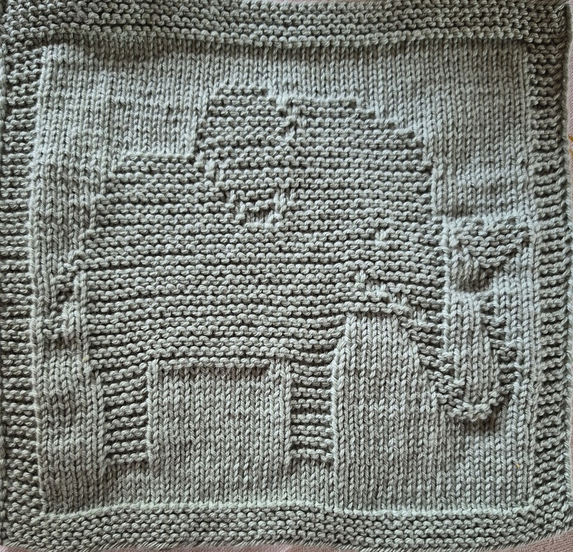 Knitting pattern washcloth / dishcloth "Happy Birthday" - easy