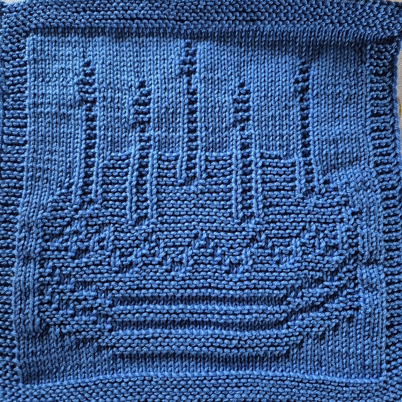 Knitting pattern washcloth / dishcloth "Happy Birthday" - easy