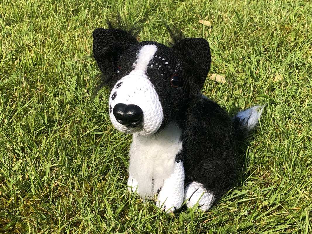 Häkelanleitung Australian Shepherd Amigurumi sitzender Hund