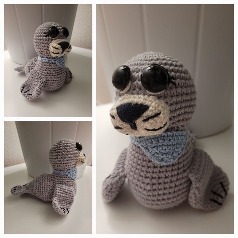 Häkelanleitung Robbe Roberta, deutsch Amigurumi
