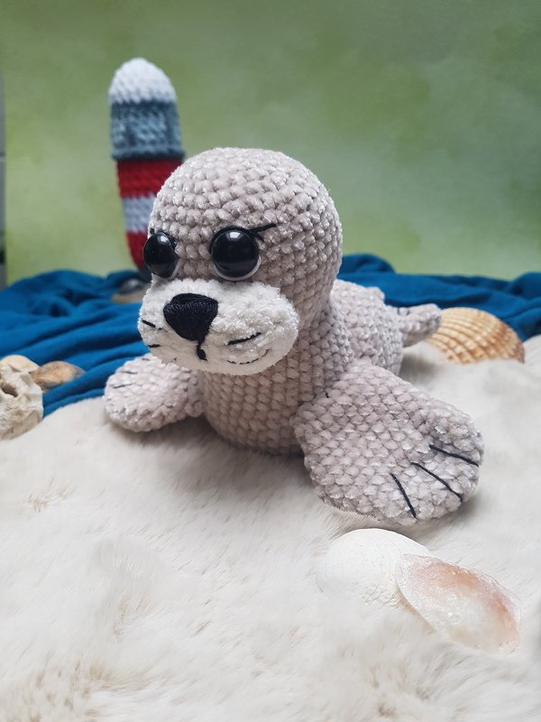 Häkelanleitung Robbe Roberta, deutsch Amigurumi