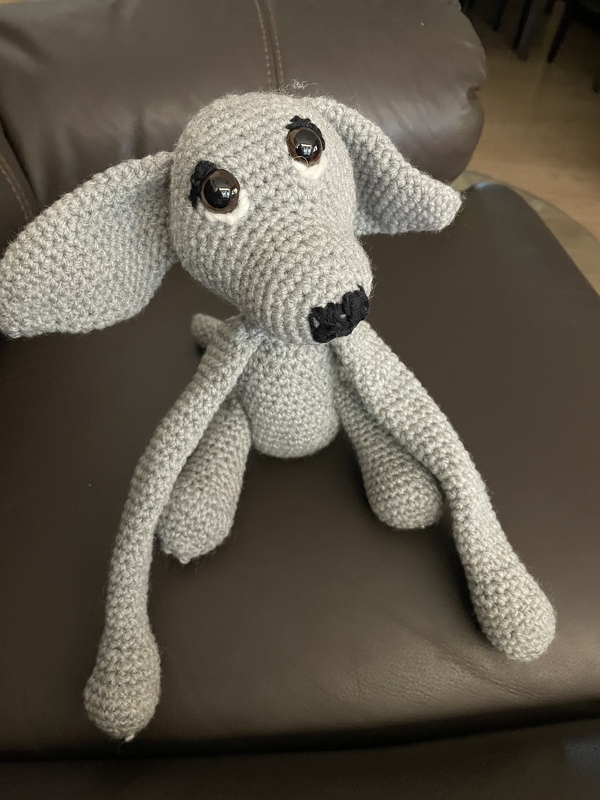 Häkelanleitung Hund Bina Weimaraner, deutsch, Amigurumi