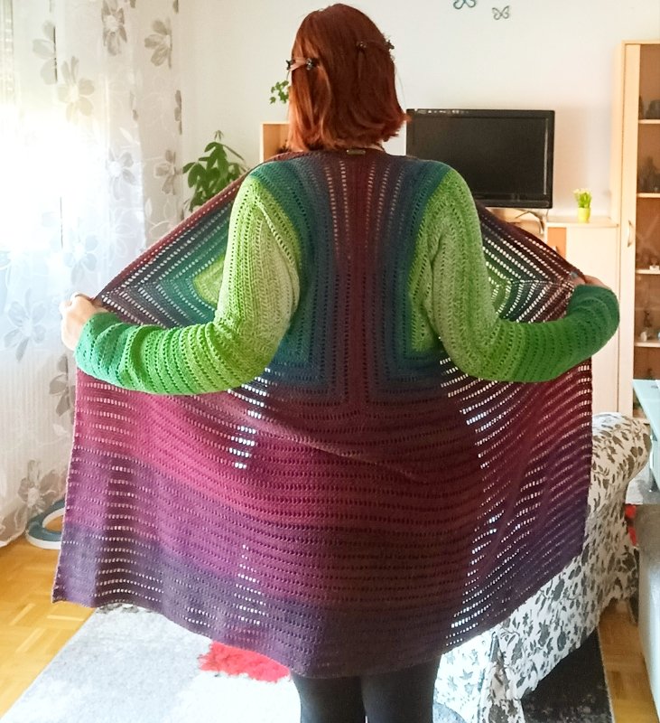 Häkelanleitung Hexagonjacke / Jacke / Cardigan Eliza