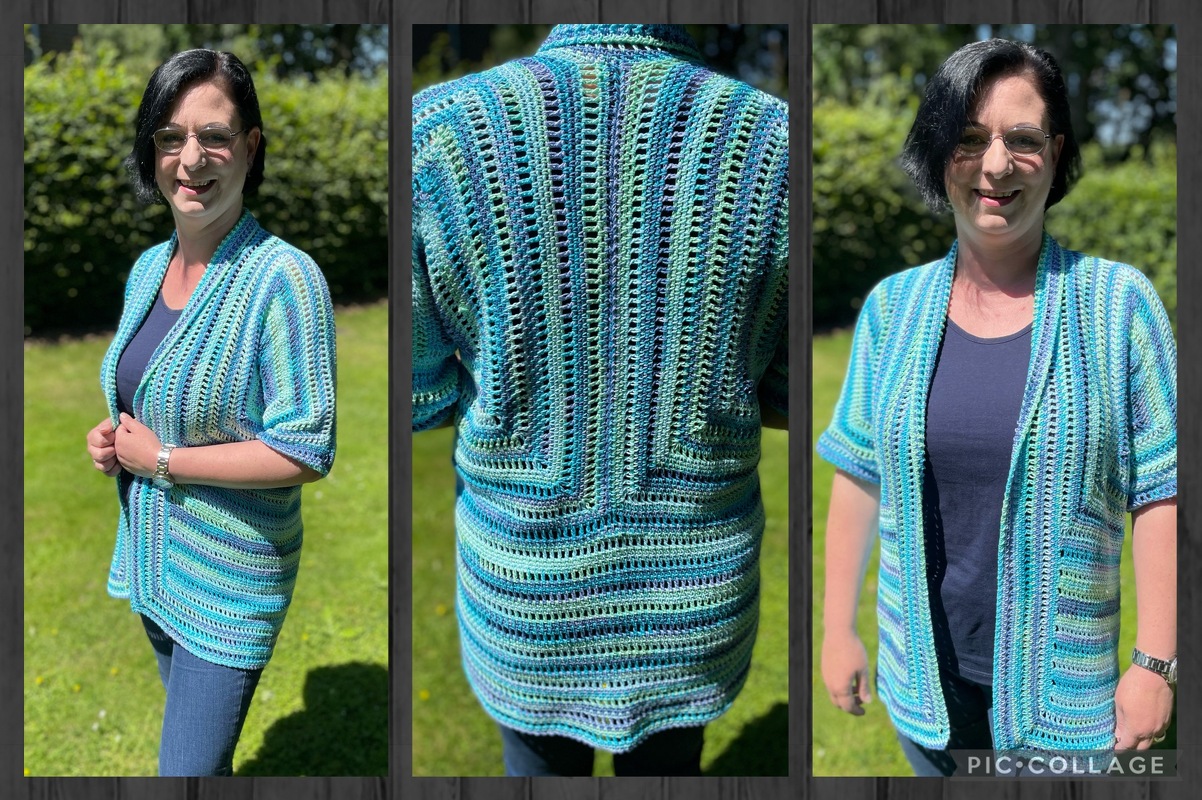 Häkelanleitung Hexagonjacke / Jacke / Cardigan Eliza