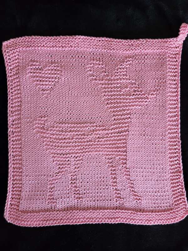 Strickanleitung Waschlappen / Spültuch "Rehkitz" - ganz einfach