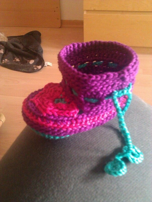 Baby Frühlingsstiefel - Häkelanleitung 