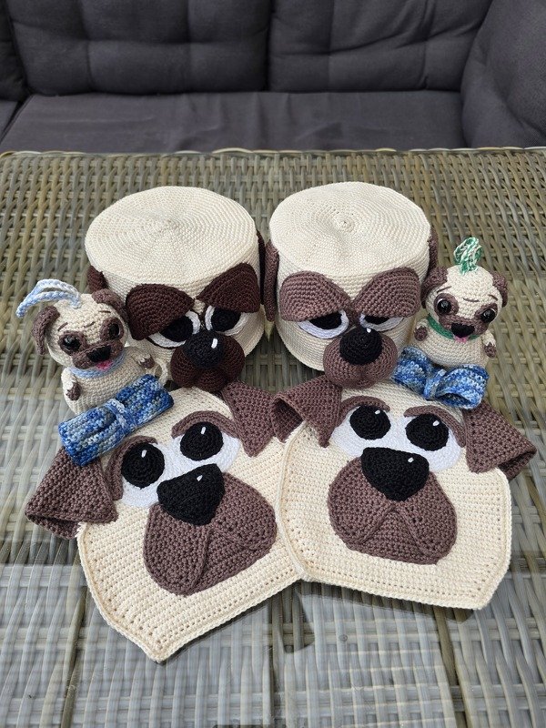 Crochet Pattern Potholder “Pug – Amber“