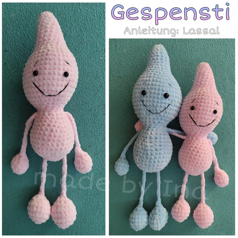 Häkelanleitung Gespensti, ideal als Anhänger oder zum Kuscheln