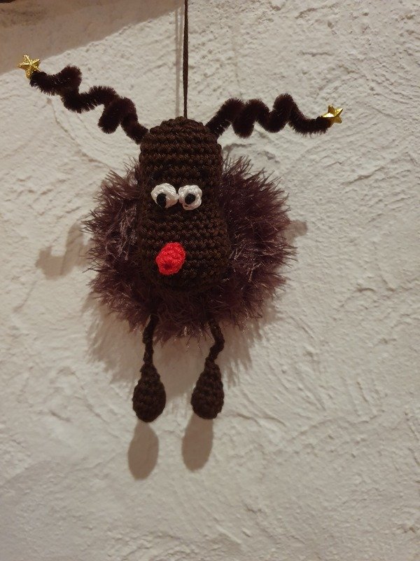 5er komplett Set Serie "die Flauschis" Holzringe Gardinenringe Weihnachten