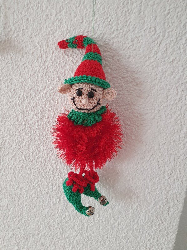 5er komplett Set Serie "die Flauschis" Holzringe Gardinenringe Weihnachten