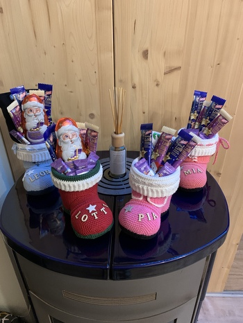 4 Enkel - 4 Stiefel, super Anleitung