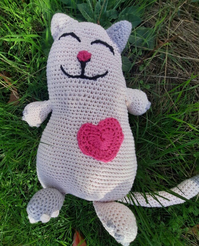 Playful Kitten Amigurumi Crochet Pattern Cat Plush Toy Sweet Cute