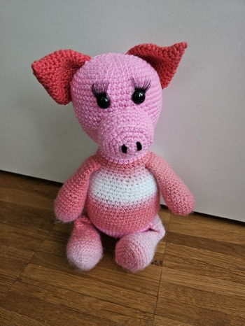 Hab rosa Wollreste verwendet... danke für die schöne Anleitung
