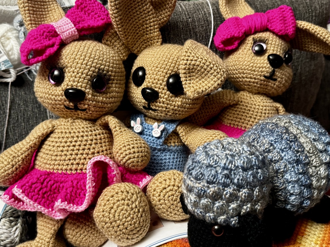 Sweetheart Bunnies Crochet Pattern Amigurumi stuffed baby toy