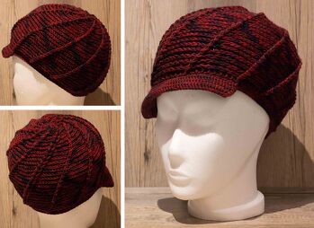 Habe dünnere Wolle (Merino von Wollexclusiv) gewählt - diese dann doppelt genommen.
Musste entsprechend mehr Runden häkeln, aber das war mir ja bewusst :)