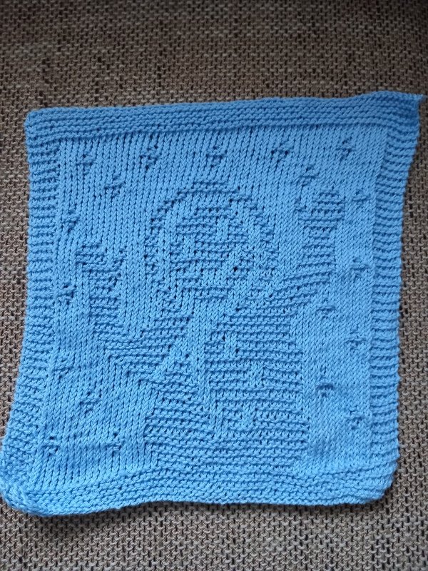 dekoratives Deckchen Spültuch Waschlappen „ Schneemann I “ Strickanleitung