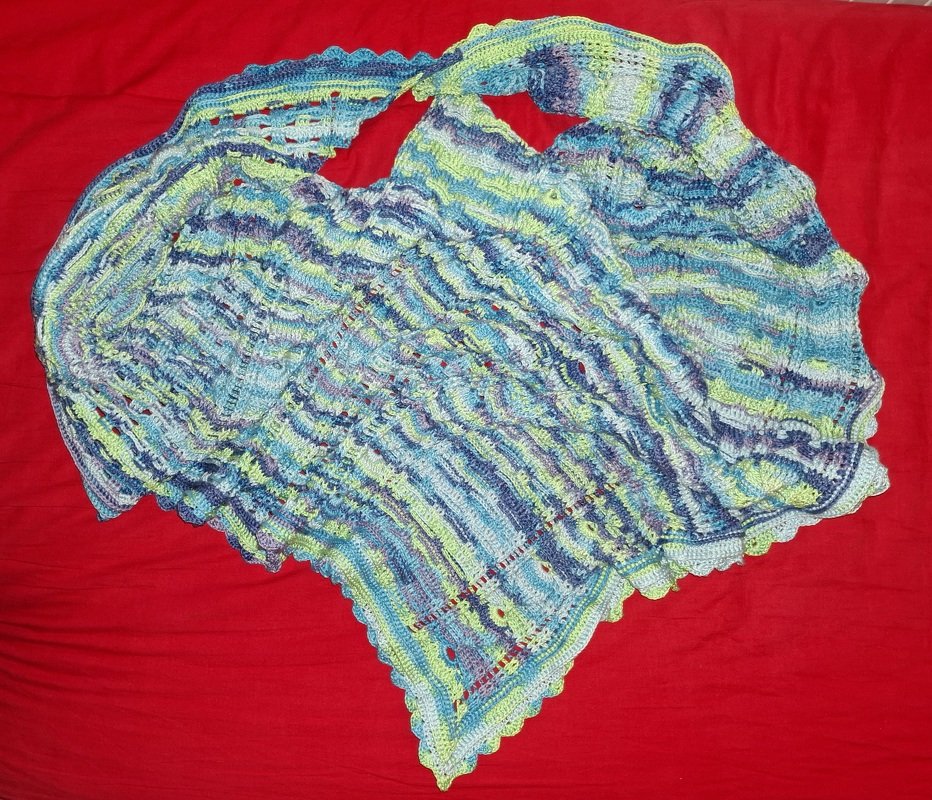 Crochet Pattern Triangular Scarf &quot;Xanthis&quot;