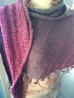 Anleitung zm Stricken Fransentuch Dreieckstuch * Feanor*