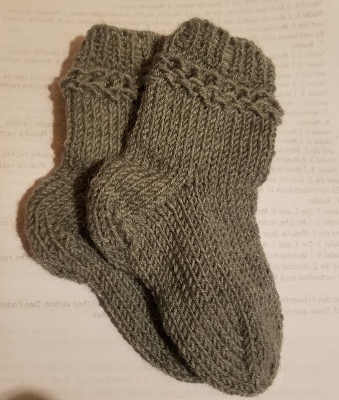 Strickanleitung Baby-Socken, Sohlenlänge ca. 9 cm   #314
