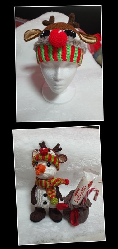 Häkelanleitung "Horst" Der lustige Schneemann und Fun Mütze Rentier