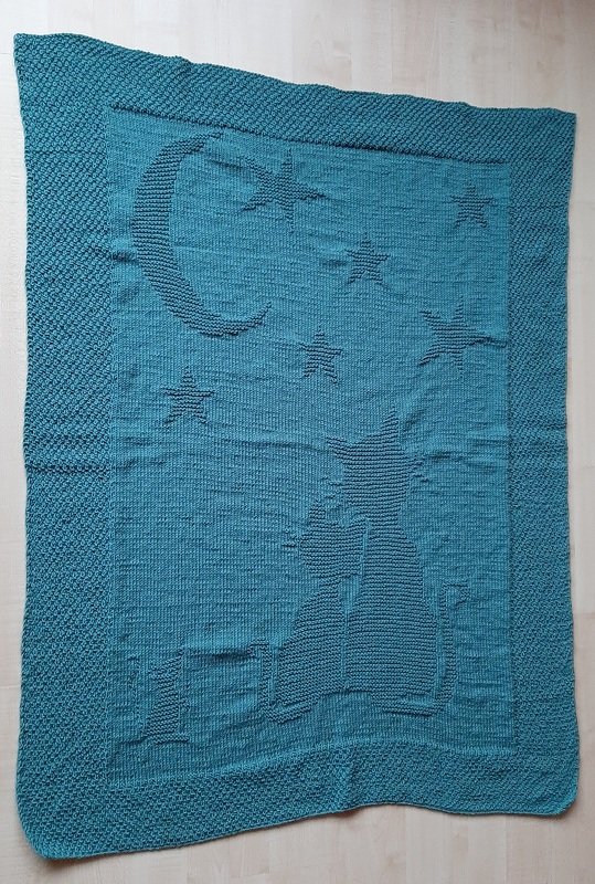 Knitting pattern baby / kids blanket "Dream Night" - easy