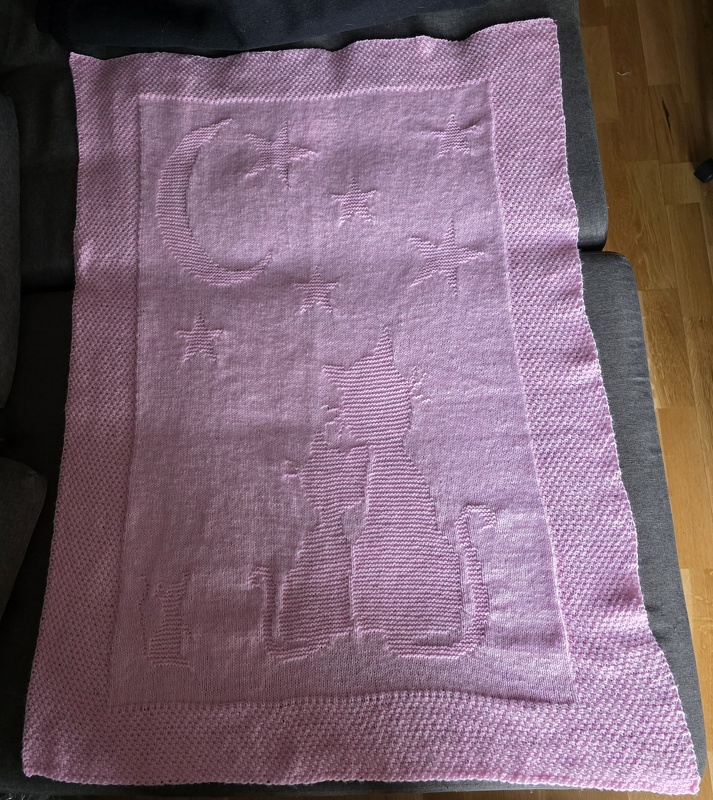 Strickanleitung Baby- / Kinderdecke "Traumnacht" - einfach