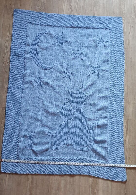 Knitting pattern baby / kids blanket "Dream Night" - easy