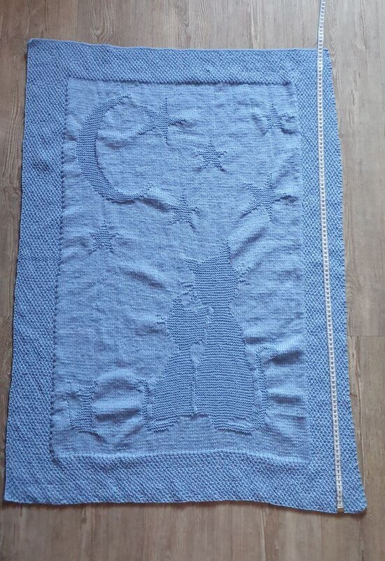 Knitting pattern baby / kids blanket "Dream Night" - easy
