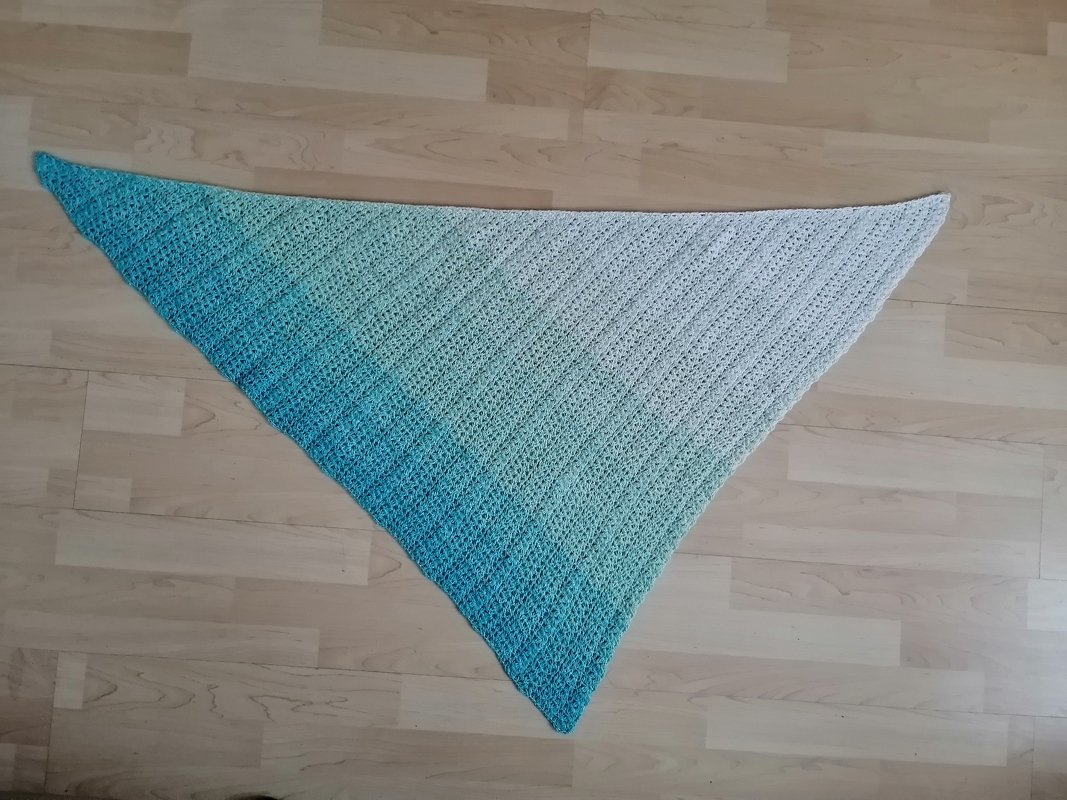 Häkelanleitung asymmetrisches Dreieckstuch "Viele Wege"
