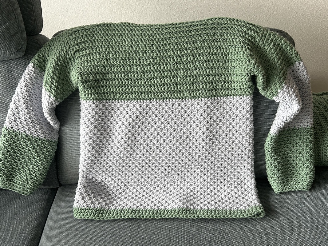 Häkelpulli HANDSOME (S/M, L/XL, leicht anzupassen)