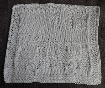Strickmotiv „ Krankenwagen 112 “ Deckchen Spültücher Waschlappen Anleitung