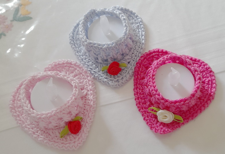 Sweet LED Tealight Holder „Say it with Heart“ - Crochet Pattern
