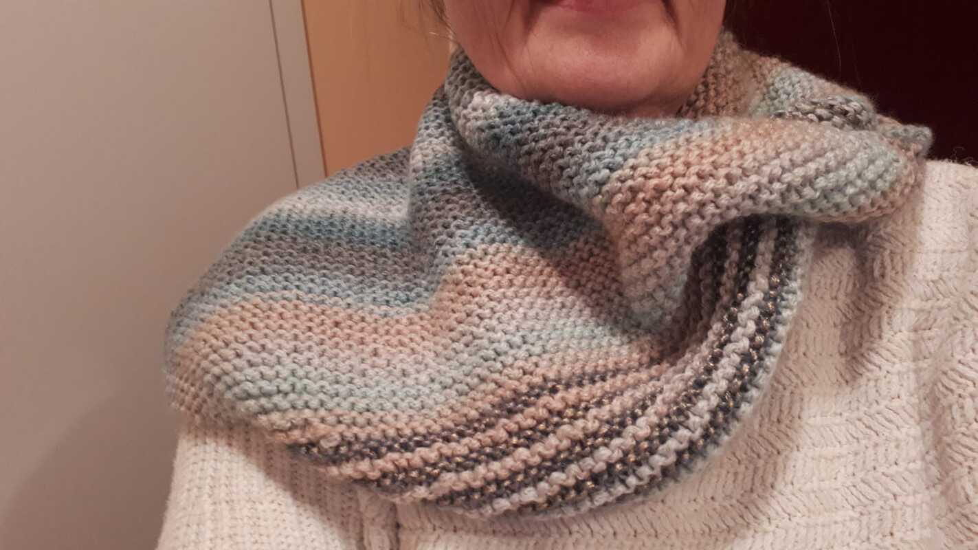 Schal, Loop "My Valentin", diagonal gestrickt, Anfänger