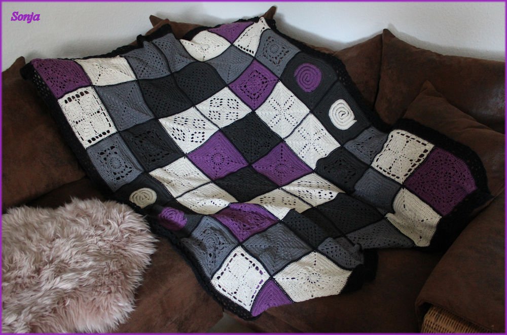 Granny Square Decke "Sweet Dream" häkeln