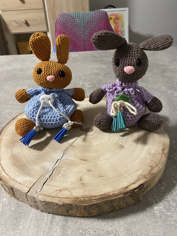 Drawstring Bag - Bunny - Crochet Pattern