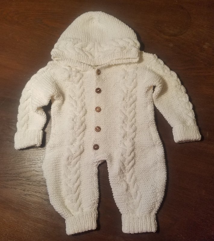 Strickanleitung Babyoverall in den Gr. 56, 62, 68 , 74, ein-oder zweifarbig