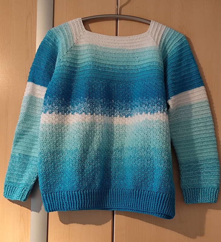 Pullover "So easy" Häkelanleitung RVO jede Größe