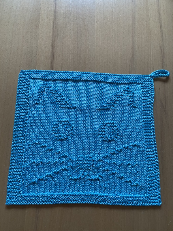 Pfotentuch für Katzen Liebhaber „ Katzengesicht “ Spültuch Anleitung Katze