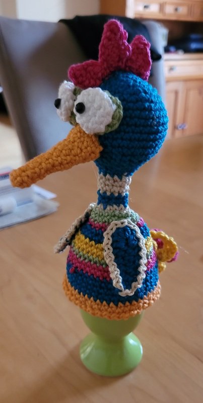 lustige Eierwärmer Eierbecher Glupschis Henne und Hahn