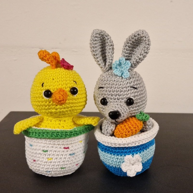 Häkelanleitung amigurumi Oster Freunde - Schaf, Hase, Küken