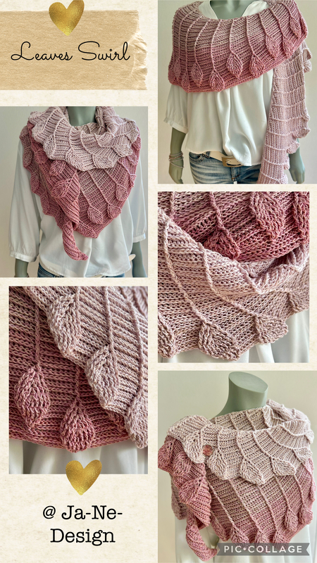 Leaves Swirl- Häkelanleitung für das flache Kuscheltuch