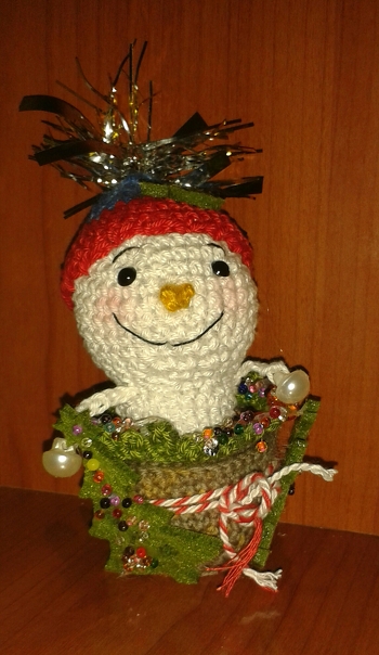 hat Spaß gemacht den Schneemann zu häkeln