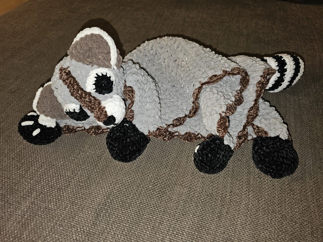 Häkelanleitung - Schmusetuch/Schnuffeltuch Waschbär &quot;Toni&quot;